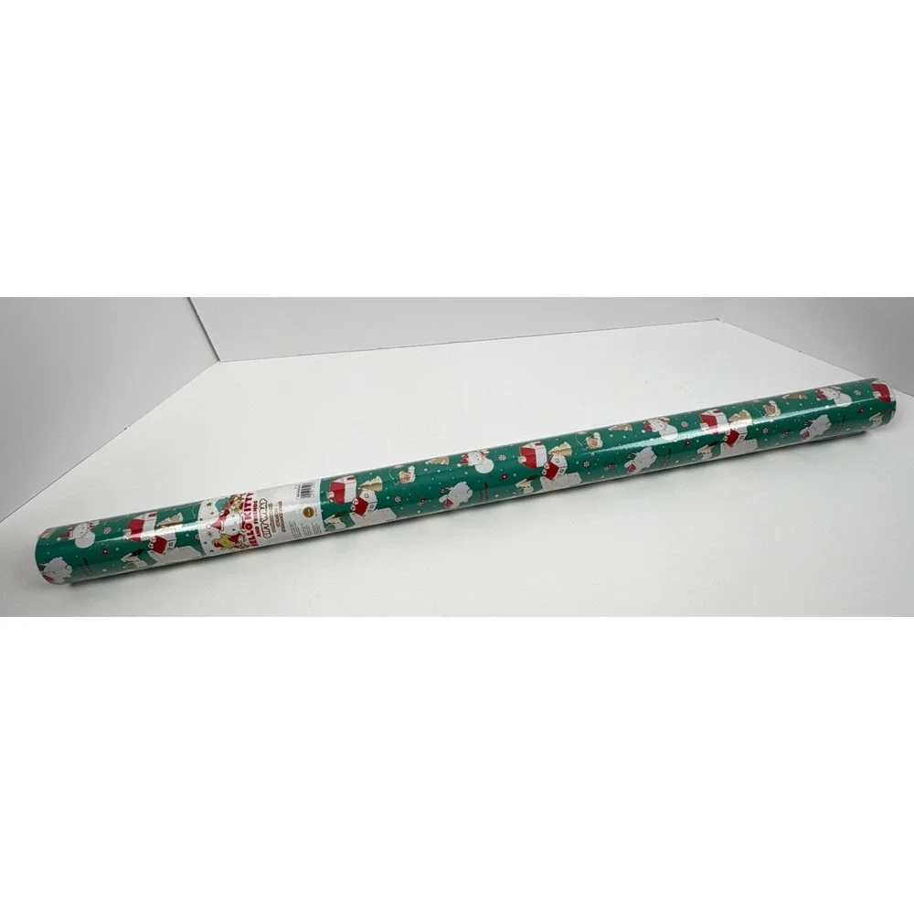 Sanrio Hello Kitty Friends Christmas‎ Gift Wrap Green 30in x 10ft New Roll